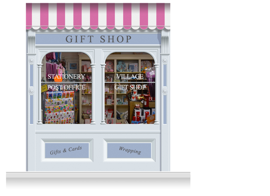 2Drop Taunton Shop Front 'Gift Shop' Mural (280cm)