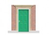 3-Drop Darlington Door Set Mural (240cm) + Door Print