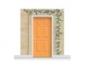 3-Drop Dartford Door Set Mural (240cm) with Clematis + Door Print