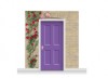3-Drop Kensington Door Set Mural (240cm) with Roses + Door Print