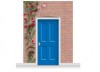 3-Drop Kingston Door Set Mural (280cm) with Roses + Door Print