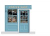 2-Drop Leamington Shop Front 'Coffee Shop' Mural (240cm) + Door Print