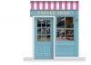 2-Drop Leamington Shop Front 'Coffee Shop' Mural (280cm) + Door Print