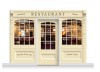3-Drop Skipton Shop Front 'Restaurant' Mural (240cm) + Door Print