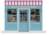 3-Drop Leamington Shop Front 'Tea & Coffee Shop' Mural (280cm) + Door Print