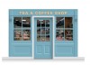 3-Drop Leamington Shop Front 'Tea & Coffee Shop' Mural (240cm) + Door Print