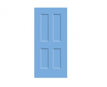 4 Panel Victorian Door Print - Wedgewood Blue