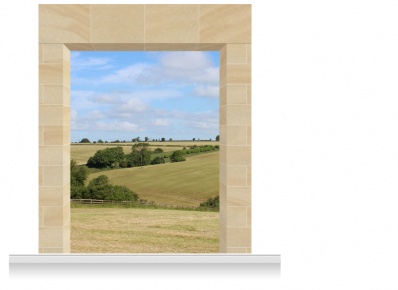 2-Drop Scenic Mural - Leicestershire Fields (280cm)