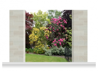 3-Drop Scenic Mural - Sussex Garden (240cm)