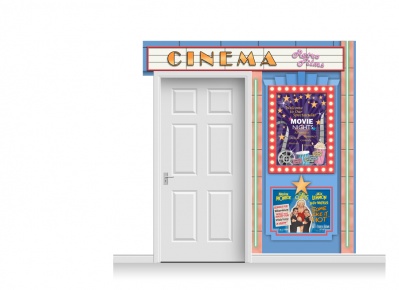 2-Drop Guildford 'Cinema' Mural (240cm)