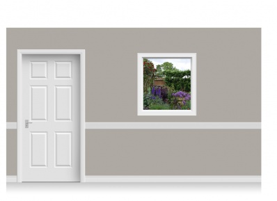 Self-Adhesive Window Stick-Up - Flower Garden (94cm x 100cm)
