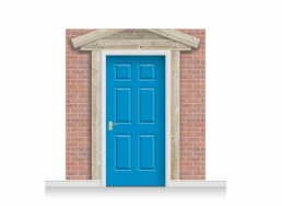 3-Drop Peterborough Door Set Mural (240cm) + Door Print