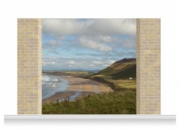 3-Drop Scenic Mural - Gower Coast (240cm)
