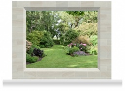 3-Drop Scenic Mural - Surrey Garden (280cm)