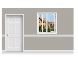 Self-Adhesive Window Stick-Up - Cotswold Village (112cm x 120cm)