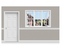 Self-Adhesive Window Stick-Up - Roof Tops (180cm x 120cm)