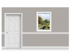 Self-Adhesive Window Stick-Up - Warwickshire Canal (90cm x 120cm)
